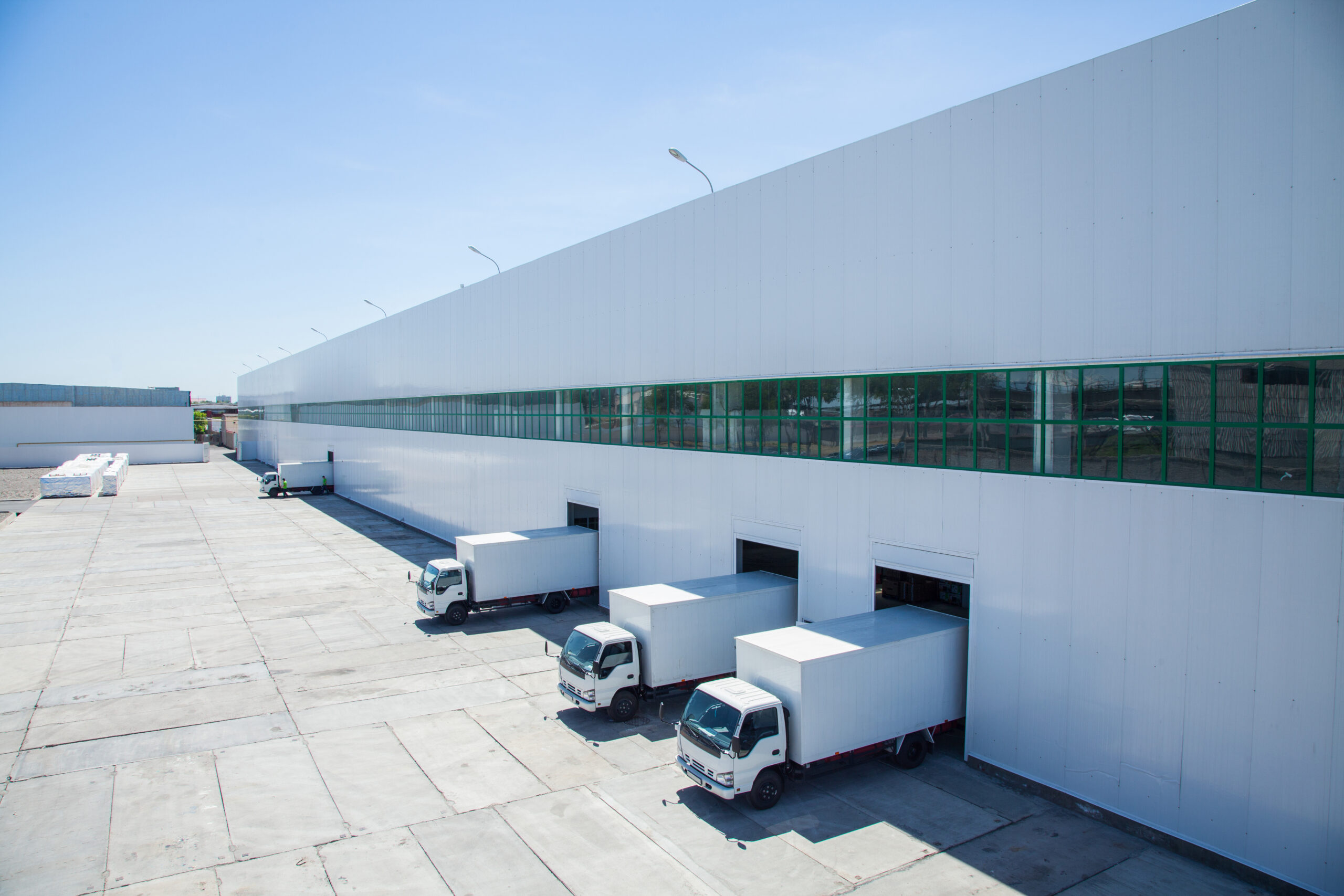 Facade Of An Industrial Building And Warehouse