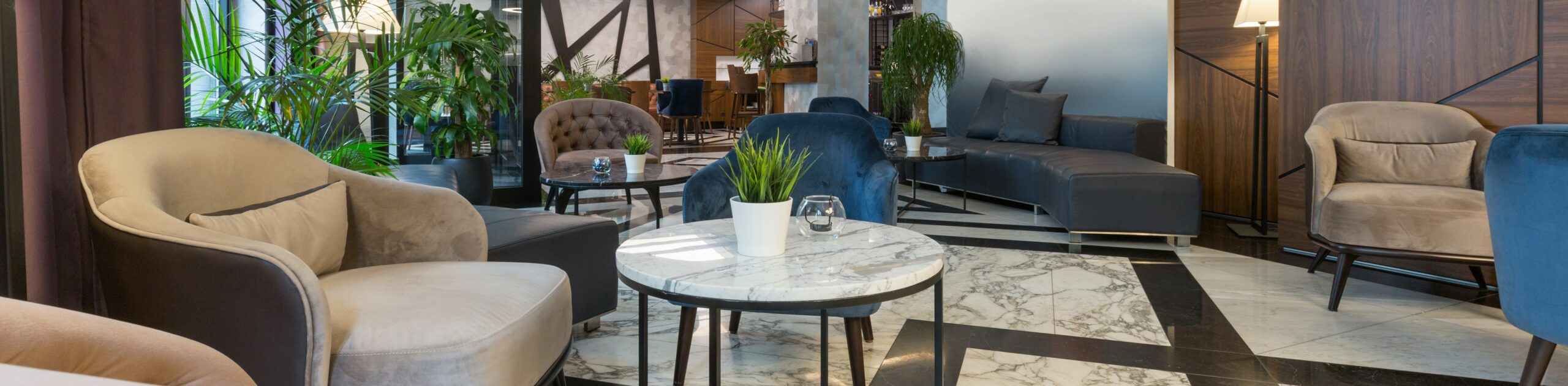 Interior Of A Modern Hotel Lounge Cafe Bar Restaurant